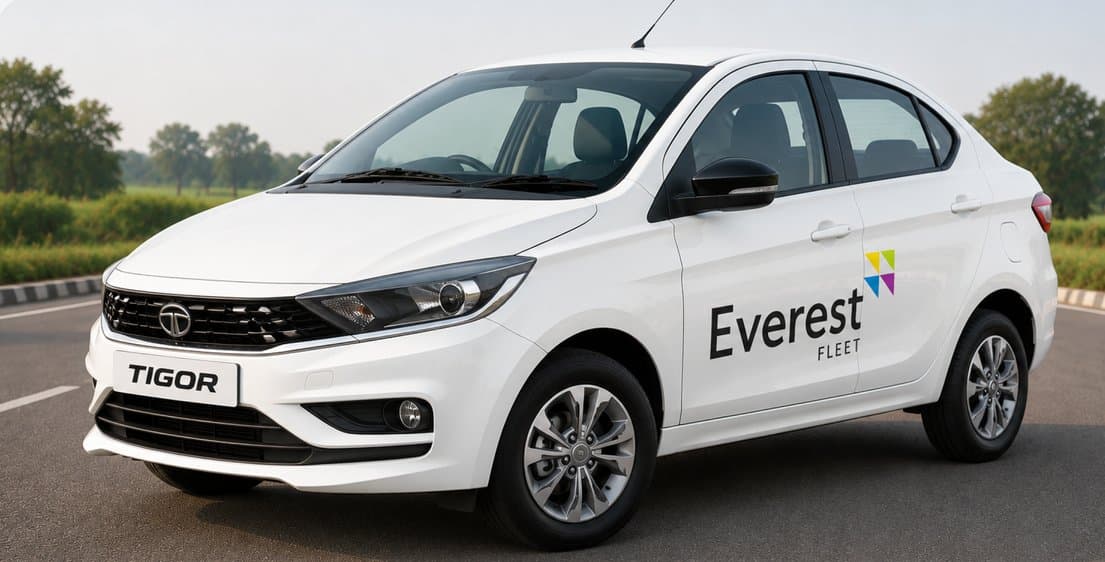 White Everest Fleet Tigor EV