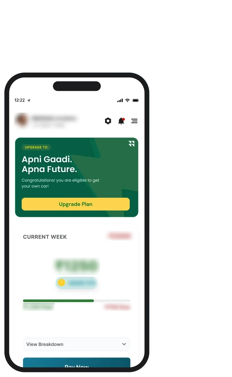 Everest Fleet app showing this week's payments and a completed payment