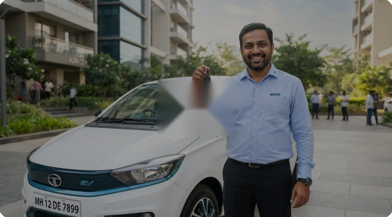 Everest Fleet driver with his car